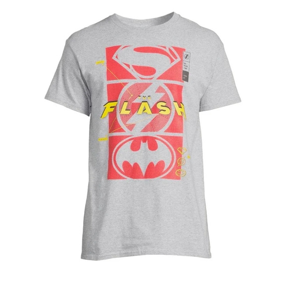 NEW DC Comics Men’s Size Small Heather Gray Super Icons Tee Shirt - Picture 4 of 9